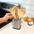thumbnail image 4 of Evelots Soporte Para Utensilios De Cocina De Acero Inoxidable Para Encimera, Recipiente Para Utensilios De Cocina De 6,75 Pulgadas De Alto, Puede Almacenar Hasta 15 Utensilios Grandes, Organizador Gra, 4 of 5