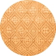 thumbnail image 1 of Ahgly Company Indoor Round Abstract Orange Modern Area Rugs, 6' Round, 1 of 4