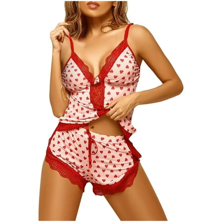 

NECHOLOGY Lingerie for Women Robe Women Lace Sexy Lingerie Sleepwear Romper Suit Sleepwear Lace Sexy Womens Pajamas Red XX-Large