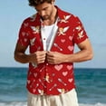 thumbnail image 6 of Men's Valentine's Day T-Shirt,Funny Printed Short Sleeve Button Down Summer Beach Casual Hawaiian Shirt Valentine's Day Gift for Him, 6 of 6