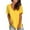 Yellow, variant on Aloohaidyvio Tops,Womens Fashion Summer Large Size V Neck Leisure Short Sleeve Solid Tops