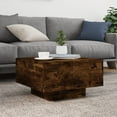 thumbnail image 5 of vidaXL Smoked Oak Engineered Wood Coffee Table with LED Lights, 5 of 15