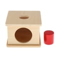 thumbnail image 1 of Caja de madera Montessori Imbucare con juego de combinación de formas geométricas para niños Cilindro, 1 of 7