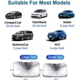 thumbnail image 2 of Parasol Parasol, Plegable, Parasol para Parabrisas de Coche, Aislamiento térmico, protección contra los Rayos UV, Ligero, Cintura elástica, Adecuado para la mayoría de los Coches y SUV Sincero Electrónica, 2 of 4