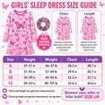 thumbnail image 4 of Rimyaw Girls Butterfly Nightgown with Hair Scrunchie, Long Sleeve Ruffle Pajama Dress, Soft Stretch Sleepwear, Pink, Size 12, 4 of 8