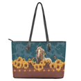 thumbnail image 4 of ZUXONGSY Horse Sunflower Butterfly Print Handbag for Women Large Capacity Satchel Handbags Casual Travel Purse with Handle for Travel Shopping, 4 of 6
