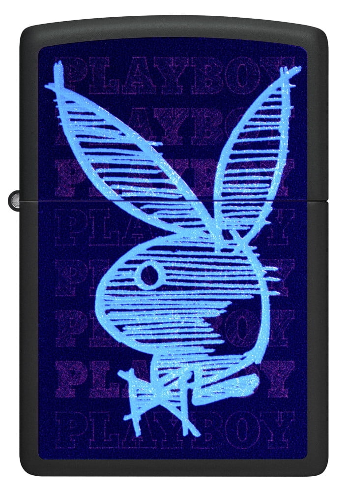 Zippo Black Light Rabbit Design Black Matte Pocket Lighter