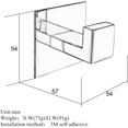 thumbnail image 5 of 2 ganchos para toallas autoadhesivos de acero inoxidable SUS304 para baño, con acabado cromado, gancho para batas, sin perforación (autoadhesivo, 2 unidades), 5 of 5