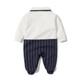 thumbnail image 2 of Fancifize Baby Boys' Gentleman One-Piece Romper Wedding Outfit Infant Boy Formal Jumpsuit Tie Birthday Party Suit Bodysuit 3-12M, 2 of 2