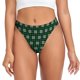 thumbnail image 1 of Balery Green Buffalo Plaid Merry Christmas Tangas de Algodón para Mujer con Estampado – Ropa Interior Sexy, Transpirable, G-string-X-Small, 1 of 6