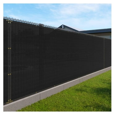 Privacy Fence Screen 6'x20' Heavy Duty Windscreen Fencing Mesh Fabric Shade Cover for Garden BackYard Pool Chain Fence, Black