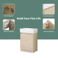 thumbnail image 5 of 16 Inch Small Bathroom Vanity with Single Sink, Modern Floating Bath Vanity Cabinet, Oak, 5 of 10