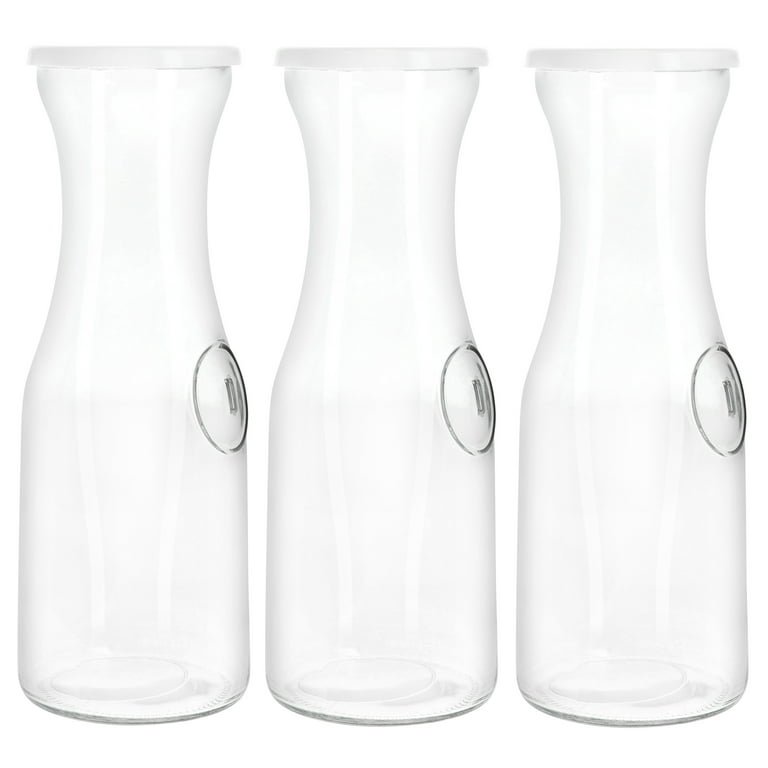GMISUN Mimosa Bar Supplies Kit, 1Liter Glass Carafe with lids, 4 Pack  Carafe Set for Mimosa Bar, Juice Container Carafe Water Pitcher, Mimosa  Glasses