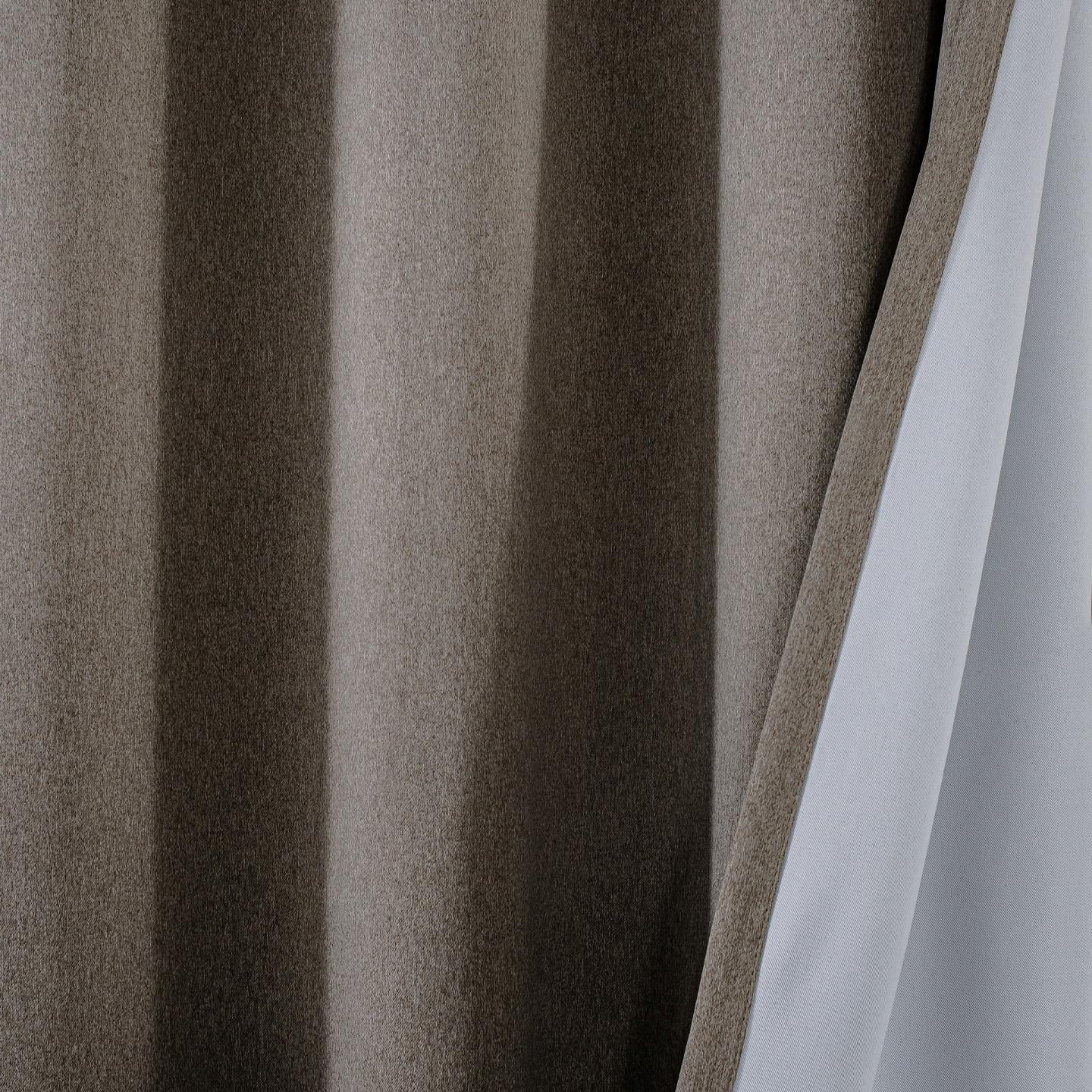 Luxe Weavers Pair of Window Panels Dark Taupe 100% Blackout Curtains 108" Length for Bedrooms, Energy Efficient Drapes