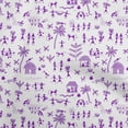 thumbnail image 1 of oneOone Polyester Spandex Violet Fabric Asian Floral Block Diy Clothing Quilting Fabric Print Fabric By Yard 56 Inch Wide, 1 of 1