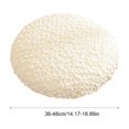 thumbnail image 3 of ShaoXinWan Round Linen Bar Stool Cover,Elastic Textured Fabric Seat Cushion Slipcover,Washable Non-slip Stretch Stool Protector for Adjustable Swivel Rolling Stool Home Salon Office Use, 3 of 6