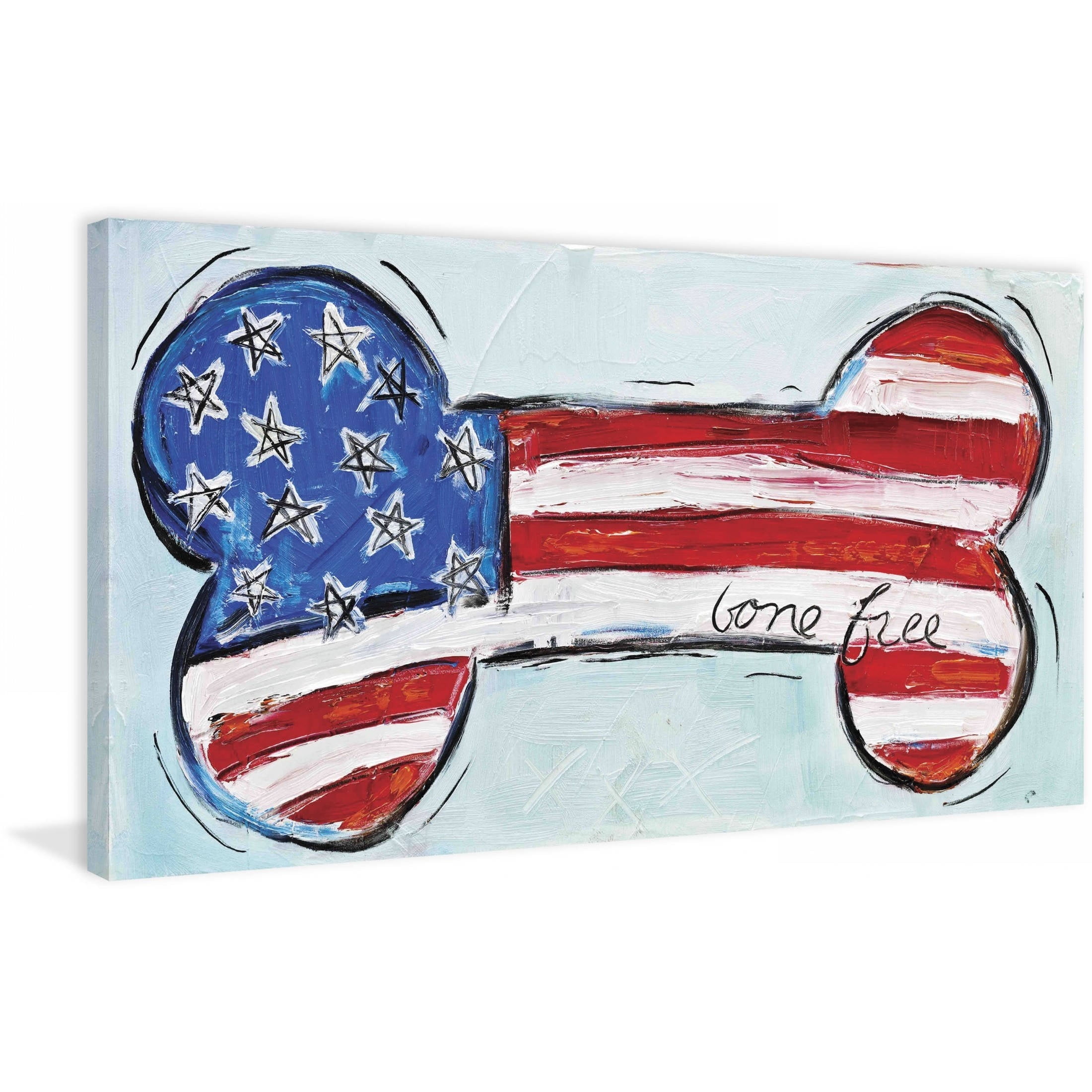 Marmont Hill Inc Marmont Hill - Bone Free by Tori Campisi Painting Print on Canvas - Multi-color