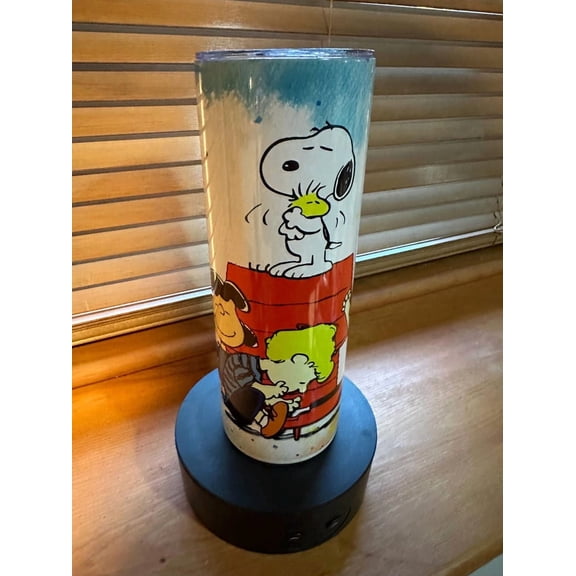 20oz Skinny Tumbler Snoopy, 20oz Stainless Steel Travel Cup • Cute Colorful Coffee Cup • Gift for Her or Him