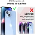 thumbnail image 2 of [5 in 1] for iPhone 14 Case Clear, [Not Yellowing] with 2 Tempered Glass Screen Protector + 2 Camera Lens Protector [Military Grade Drop Protection] Shockproof Slim iPhone 14 Cover 6.1 Inch, 2 of 8
