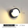 thumbnail image 2 of Apliques de pared para exteriores, luces LED de 12 W, apliques exteriores impermeables, iluminación arriba y abajo para porche, patio, vestíbulo de garaje (luz cálida), 2 of 5