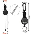 thumbnail image 2 of Pack de 3 llaveros extensibles, llavero retráctil con mosquetón, cordón extensible con cuerda de acero de 60 cm y llavero, resistencia a la tracción de 170 g-200 g, 2 of 5
