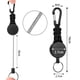 thumbnail image 2 of Pack de 3 llaveros extensibles, llavero retráctil con mosquetón, cordón extensible con cuerda de acero de 60cm y anilla para llavero, resistencia a la tracción 170g-200g, 2 of 5