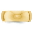 thumbnail image 2 of 14k Yellow Gold 8mm Half-Round Wedding Band Size 5.5 HR080, 2 of 4