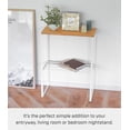 thumbnail image 3 of Yamazaki Home End Table, White, Steel + Wood, Supports 11 pounds, 3 of 7