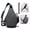 DARK GREY, variant on 19L Water-Resistant Sling Backpack for Men, Crossbody Travel Bag with 8 Pockets for Hiking, Outdoor & Daily Use, Black