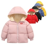 1-6 Year Toddler Kids Little Girls Boys Winter Warm Thick Fleece Hooded Coat Jacket Outwear