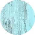 thumbnail image 1 of Ahgly Company Indoor Round Solid Light Blue Modern Area Rugs, 8' Round, 1 of 4