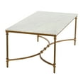 thumbnail image 3 of Creative Co-Op Libertine Genuine Marble and Metal Coffee Table, Gold Finish, 3 of 7