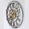 thumbnail image 6 of THE GEARS CLOCK Wall Clock with Real Moving Gears AM-LI_ 36 in Round Grey-White, 6 of 10