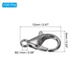 thumbnail image 2 of Uxcell 12x6mm Lobster Clasp, 100Pcs Metal Lobster Claws Clasp Connector, Black, 2 of 6