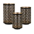thumbnail image 1 of IMAX Corporation Helena 3 Piece Pierced Lantern Set in Black, 1 of 2
