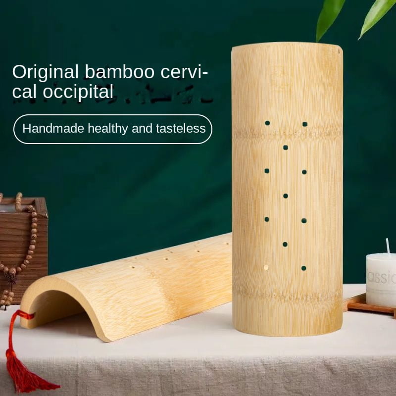 Handmade Cervical Bamboo Pillow Waist Pillow Bamboo Healthy Pillow Neck Pillow Physiotherapy Pillow Hard Pillow Bamboo Pipe Sweat Steaming Bamboo Pillow