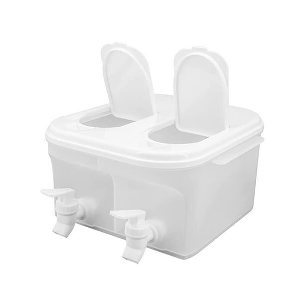 Bearachild Hervidor de agua fría, contenedor de agua potable de gran capacidad, refrigerador de doble compartimento de 5L, hervidor de agua fría Teteras