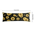 thumbnail image 6 of Boho Sunflower Body Pillow Cover – Soft & Breathable, Hidden Zipper, 20"x54", Vintage Floral Print with Butterflies & Bees – Gift for Side Sleepers, Pregnancy, Farmhouse Decor, 6 of 7