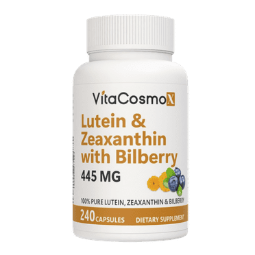 Vitacosmox Premium Lutein and Zeaxanthin with Bilberry, 240 Capsules