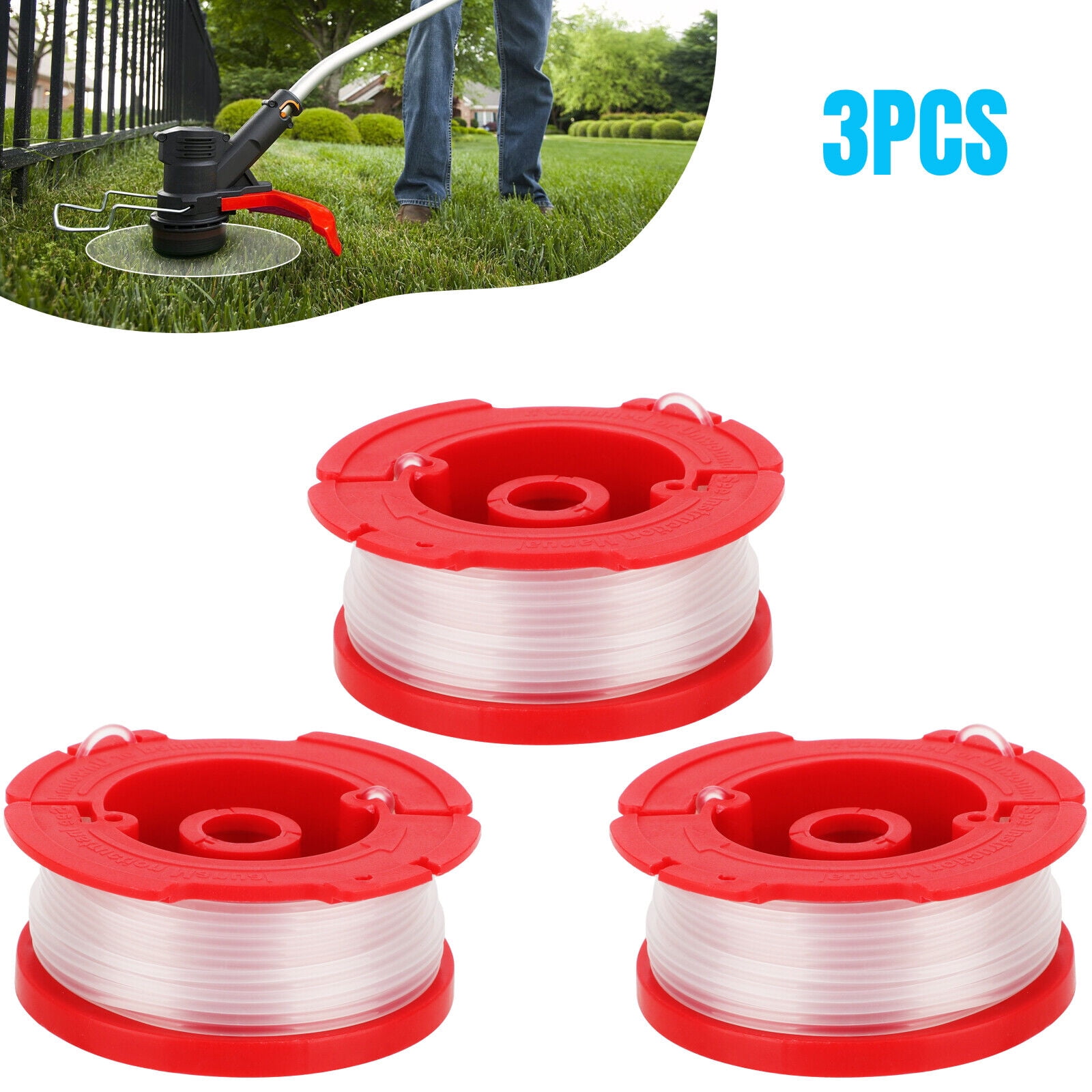 3X 30Ft Replacement String Weed Grass Trimmer Line Spool For Craftsman
