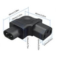 thumbnail image 3 of IEC320 C8 to C13 Rightward Bend Power Plug,Figure 8 Shape Male to C13 Female Side Bend Conversion Plug Adapter, 3 of 8