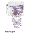thumbnail image 3 of SLYNSHome 12Pcs 3D Butterfly Wall Decals Art Decorations Purple Hollow Out Butterfly Wall Stickers DIY Wallpaper Home Decorations, 3 of 7