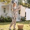 thumbnail image 5 of Loritta Secret 2 Pieces Womens Pajamas Sets Comfy Printed Loungewear Sets Woman with Pockets,S-2XL, 5 of 7