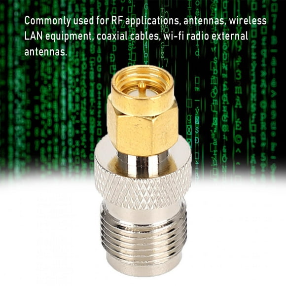 Ymiko 50 Ω TNC Male To SMA Female Adapter, SMA Connector, Coaxial Cables Supply For RF Applications Antennas Wireless LAN Accessory