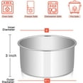 thumbnail image 5 of Walchoice Cake Pans Set of 3, Stainless Steel Round Tier Baking Pan, Deep Metal Cake Tins - 6” x 3”, Mirror Finish & Easy Clean, 5 of 7