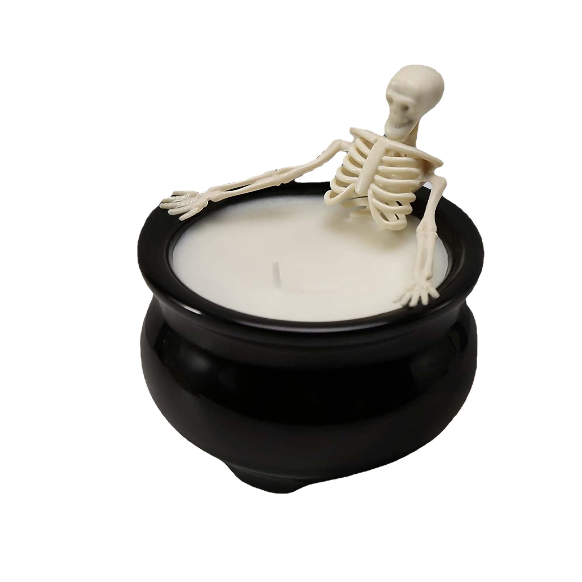 Halloween Decoration Skeleton Candle Fluorescent Bathing Candlestick