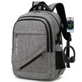 thumbnail image 1 of Mochila FENGDONG para portátil grande de 17,3", impermeable, gris oscuro, 1 of 5