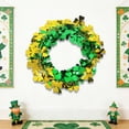 thumbnail image 6 of St. Patrick's Day Wreath Shamrocks Wire Wreath Decorations Green Irish Saint Patty Party Decorations for Front Door Home Garden Party, 6 of 6