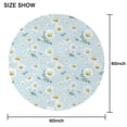 thumbnail image 2 of Round Tablecloth Wrinkle Free 60 Inch Daisy Table Cover Kitchen Dining, 2 of 5