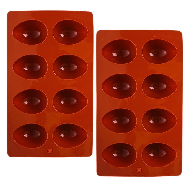Molde de silicona Rthjsfj de 8 cavidades en forma de huevo de Pascua, 2 piezas